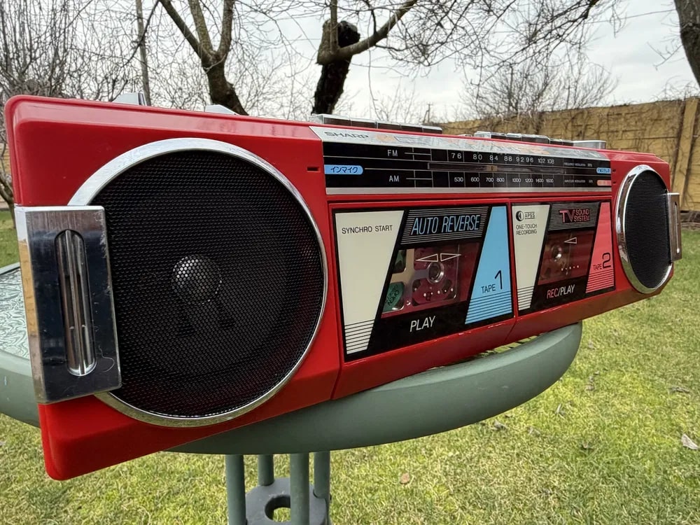 Sharp QT-Y2 Rare Vintage Boombox Serviced Working Stereo Radio Cassette