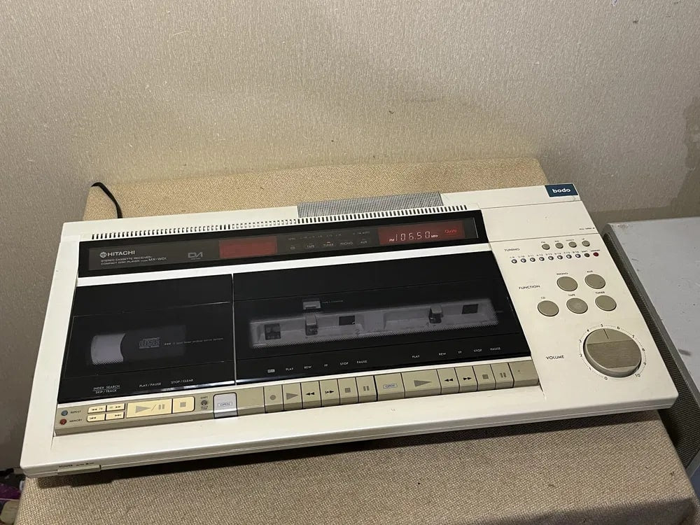 Hitachi MX-W01 Rare Vintage CD Receiver Double Cassette Deck Working Warranty