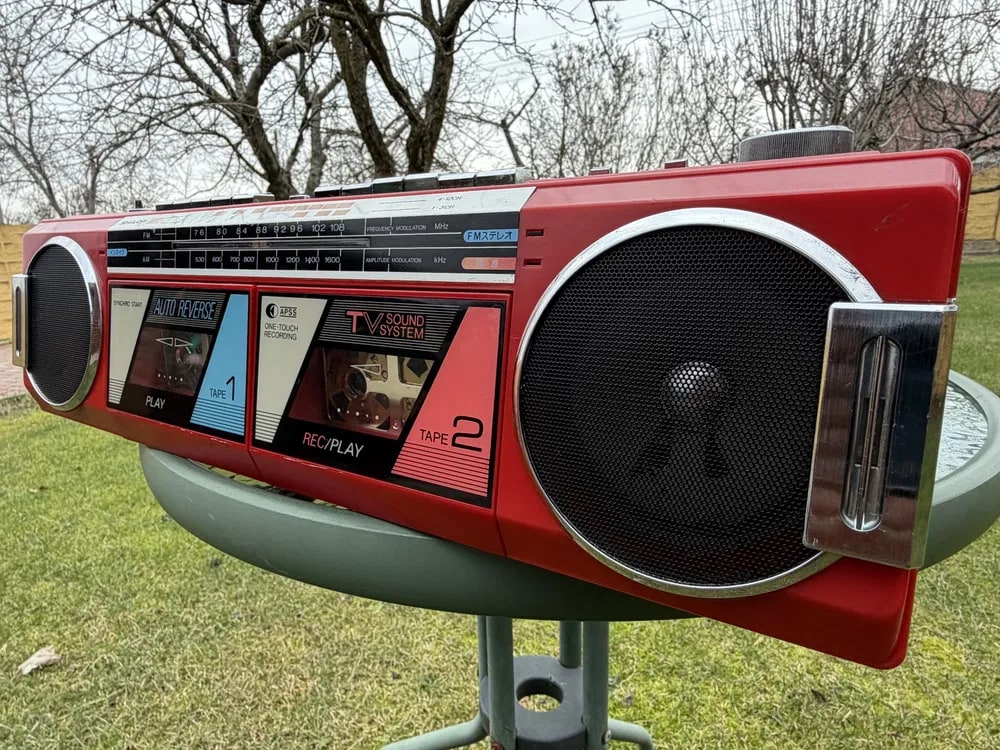 Sharp QT-Y2 Rare Vintage Boombox Serviced Working Stereo Radio Cassette
