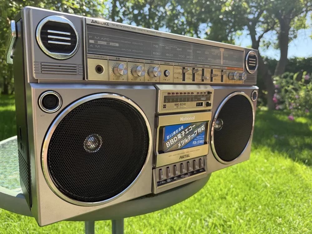 National RX-5160 Rare Vintage JDM Cassette Boombox Getto blaster Warranty Hi-Fi