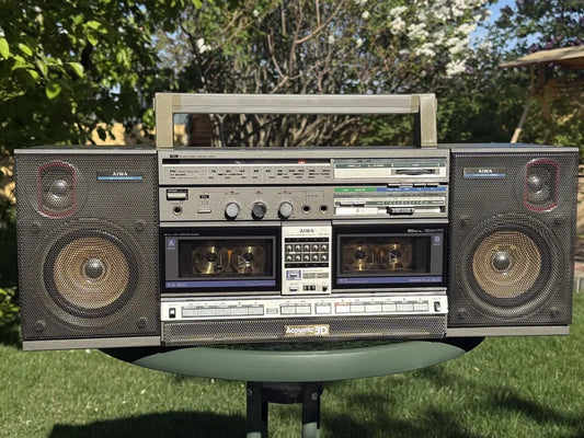 AIWA CA-W2 Rare Vintage Boombox Serviced Warranty Wireless Speakers 3D Sound