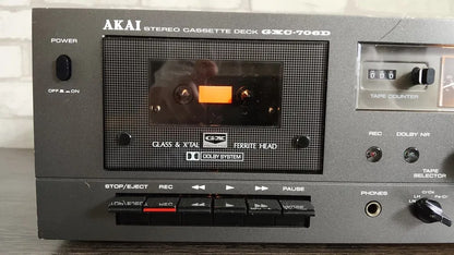 AKAI GXC-706D Rare Vintage Stereo Cassette Deck Tested 220V
