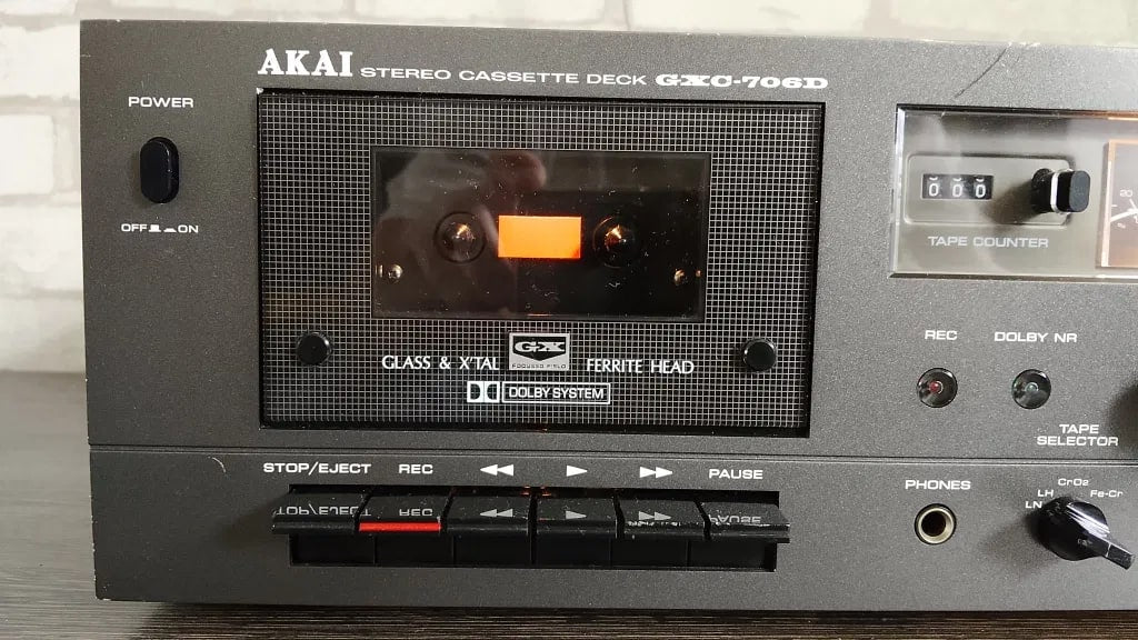 AKAI GXC-706D Rare Vintage Stereo Cassette Deck Warranty Tested 220V
