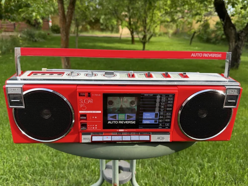 Toshiba RT-SF5 Rare Vintage Cassette Deck Boombox Getto blaster Warranty Japan