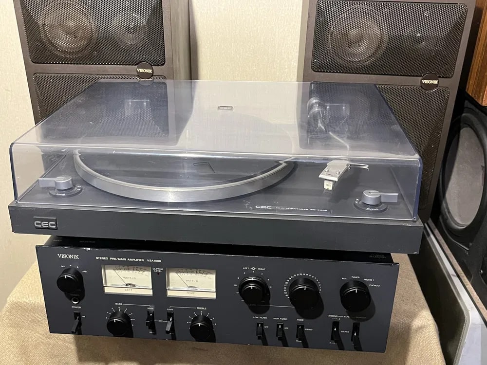 C.E.C. BD-2200 Rare Vintage Set Turntable +Amplifier+Sound Bundle Serviced