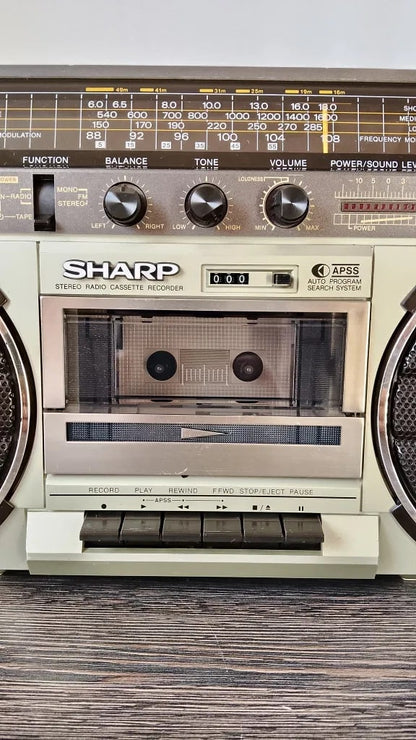 SHARP GF-6565 Rare Vintage Radio Cassette Boombox Serviced Tested