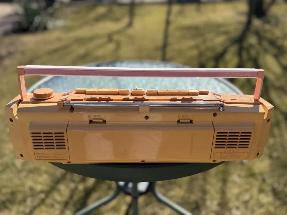 Sanyo MR-WU4P Rare Vintage Boombox Double Cassette Stereo Player