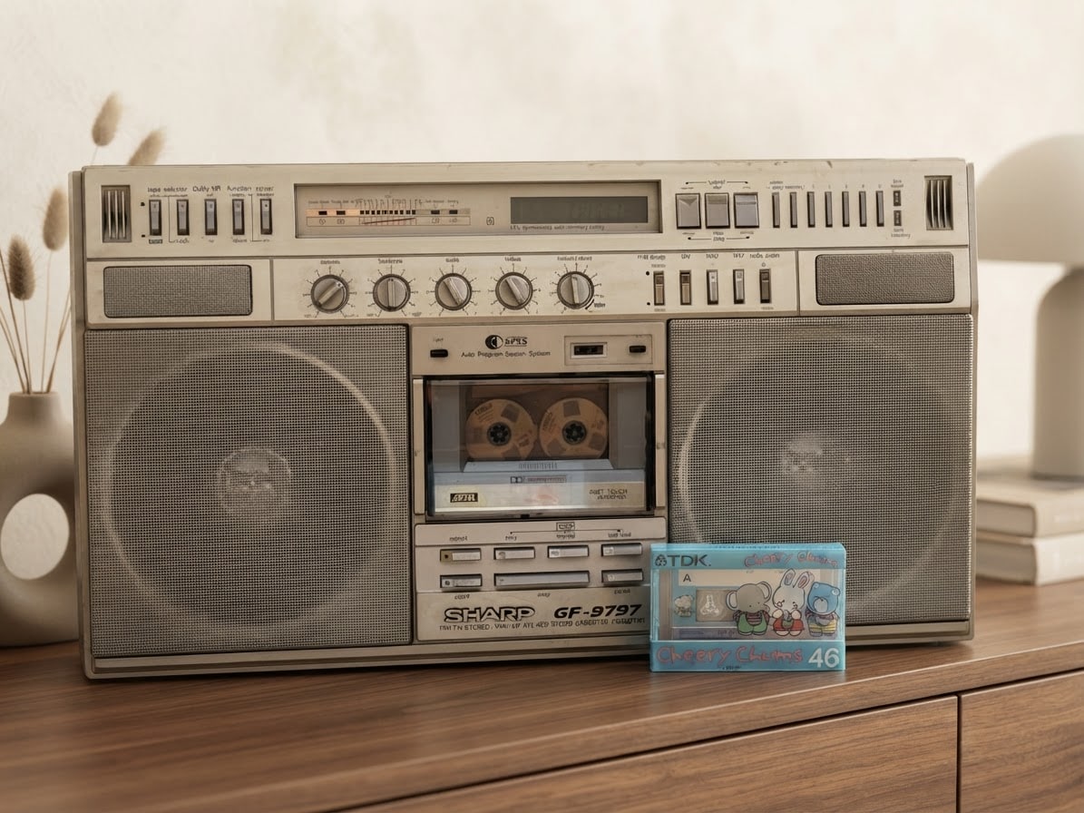 Sharp GF-9797H Rare Vintage Cassette Boombox Getto blaster Warranty Serviced