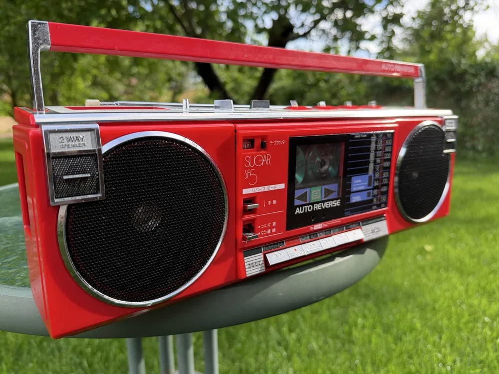 Toshiba RT-SF5 Rare Vintage Cassette Deck Boombox Getto blaster Warranty Japan