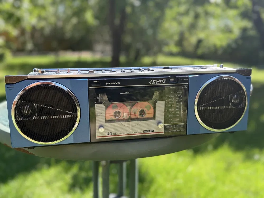 Sanyo MR-U4SL Rare Vintage Boombox Working Portable Radio Cassette Warranty