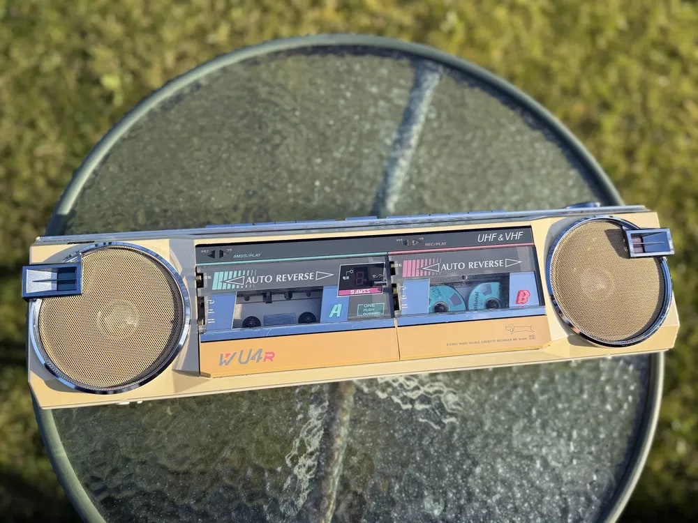 Sanyo MR-WU 4R Rare Vintage Boombox Serviced MINT Double Cassette