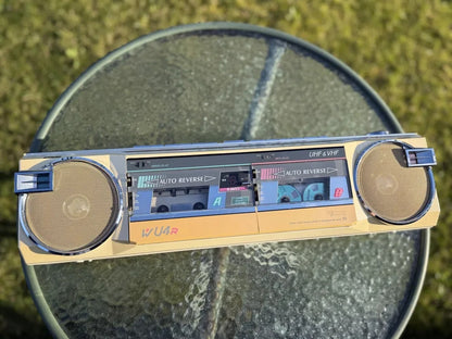 Sanyo MR-WU 4R Rare Vintage Boombox Serviced MINT Double Cassette