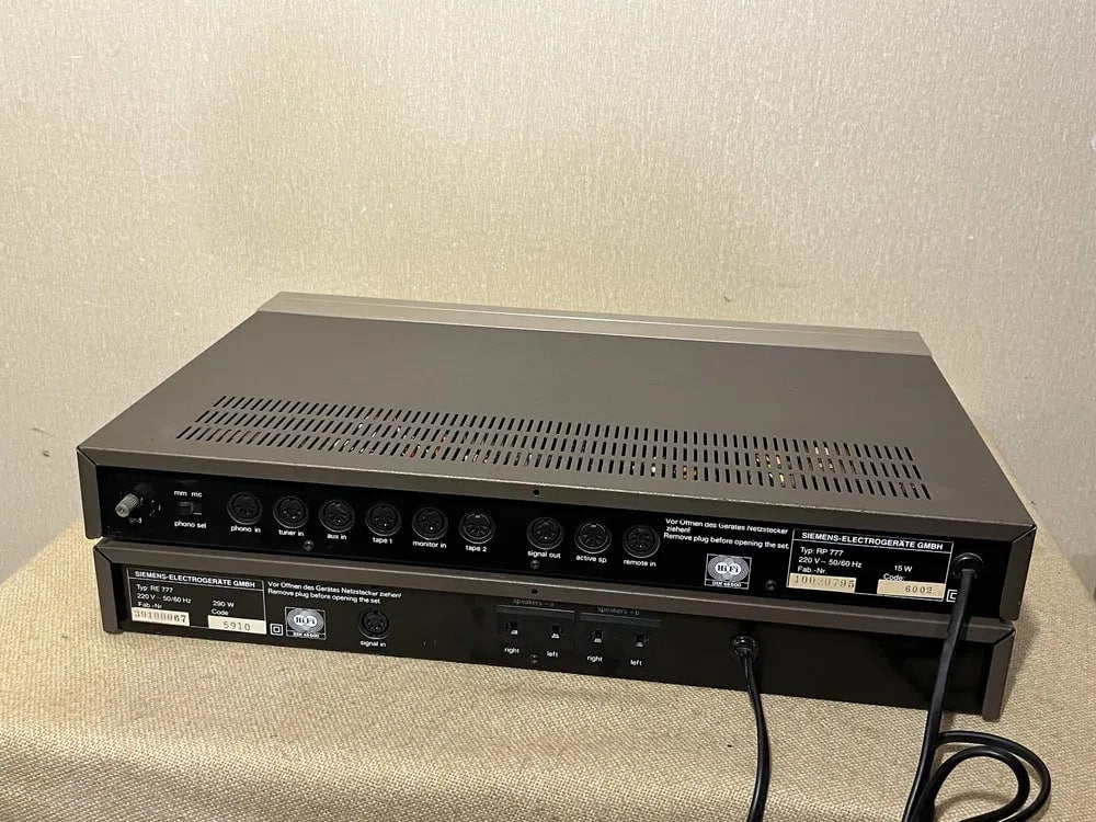 Siemens RE-777 + RP-777 Rare Vintage Stereo Pre-Power Amplifier Set