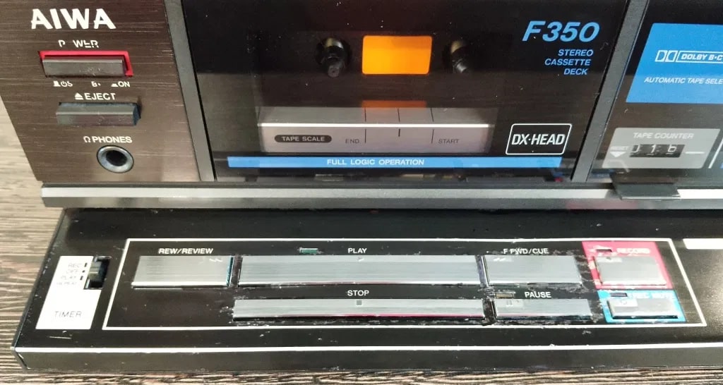 AIWA AD-F350E Rare Vintage Cassette Deck Serviced Warranty Tested Serviced