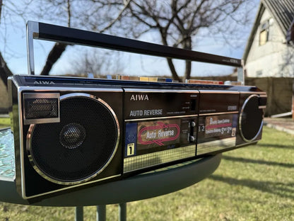 Aiwa CS-W660 Rare Vintage Boombox Serviced Double Cassette Stereo Radio