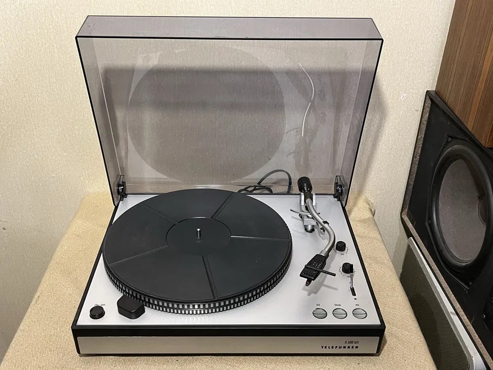 TELEFUNKEN S-500 Rare Vintage MINT Turntable Warranty Working Belt Drive ORTOFON