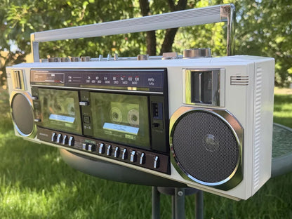 Sanyo WMR-D25 Rare Vintage Cassette Deck Boombox  Warranty White Pearl