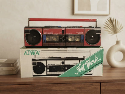 AIWA CS-W66U Rare Vintage Boombox Serviced Analog Hi-Fi Stereo Serviced