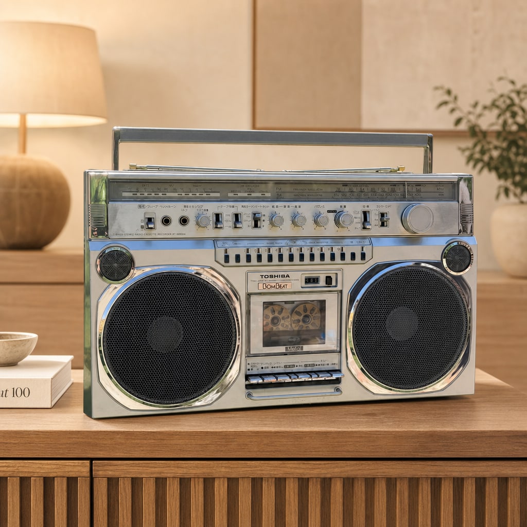 Toshiba RT-9990SM Rare Vintage Cassette Boombox Getto blaster Warranty Serviced