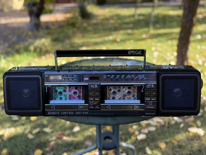 National RX-FW67 Rare Vintage Boombox Getto blaster Warranty Cassette Serviced