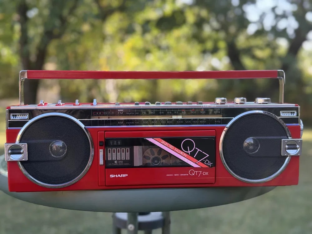SHARP QT-7DX(R) Rare Vintage Cassette Boombox Getto blaster Serviced