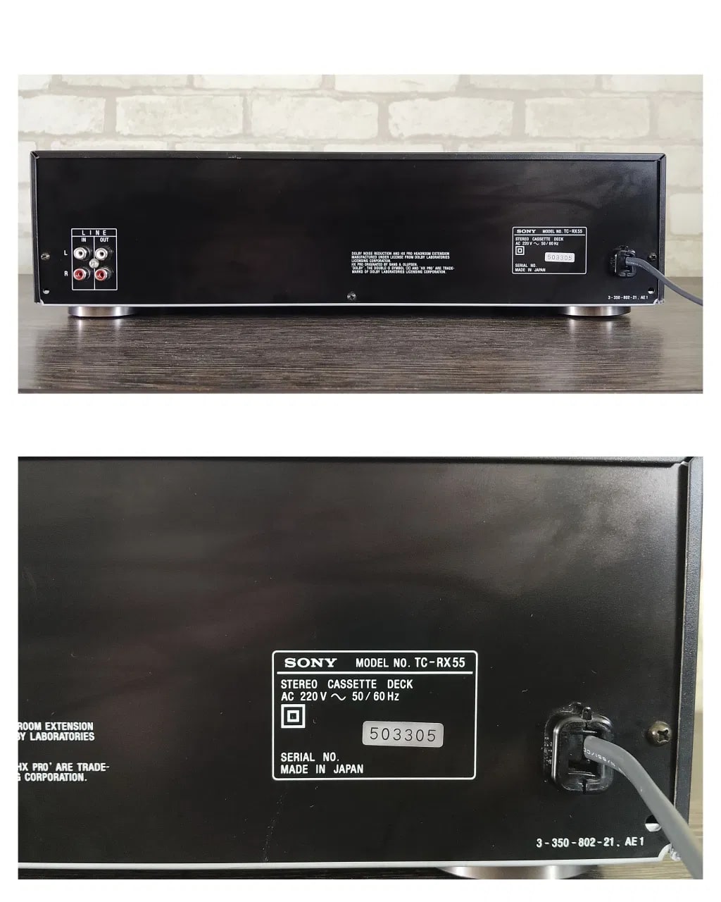SONY TC-RX55 Rare Vintage Cassette Deck Serviced Warranty Tested Auto Reverse