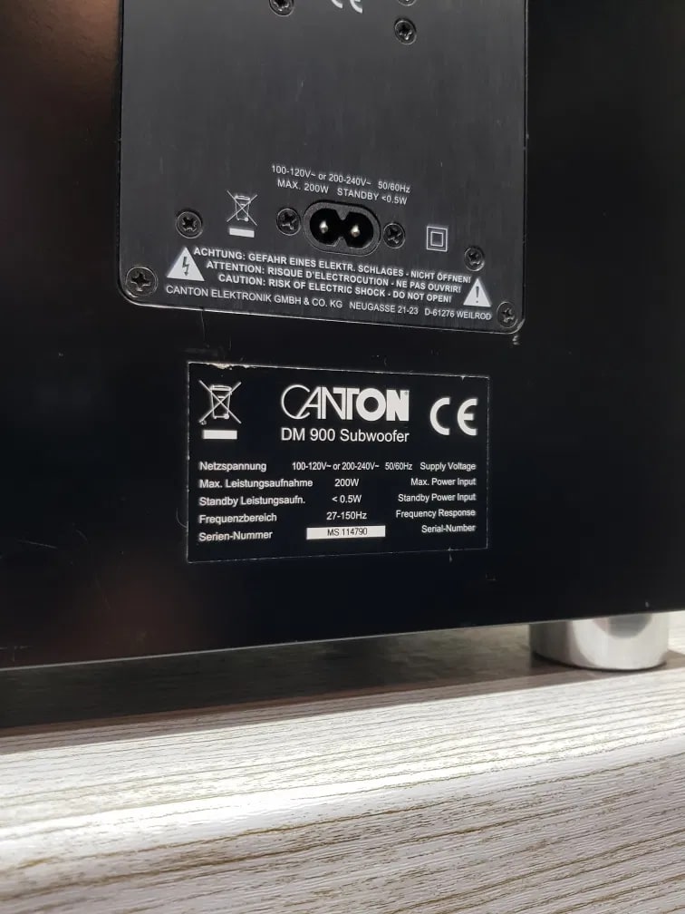 Canton DM 900 Rare Vintage Active Subwoofer Tested Working 200W Closed