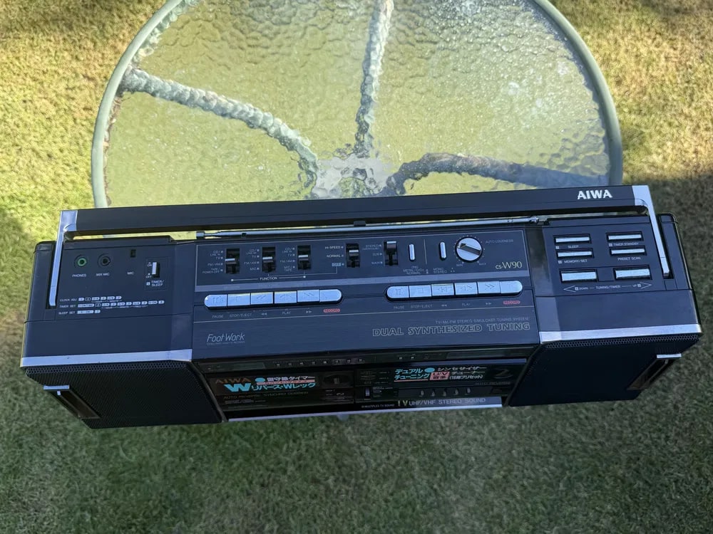 AIWA CS-W90 Rare Vintage Mint Japan Boombox Getto blaster Warranty Tested