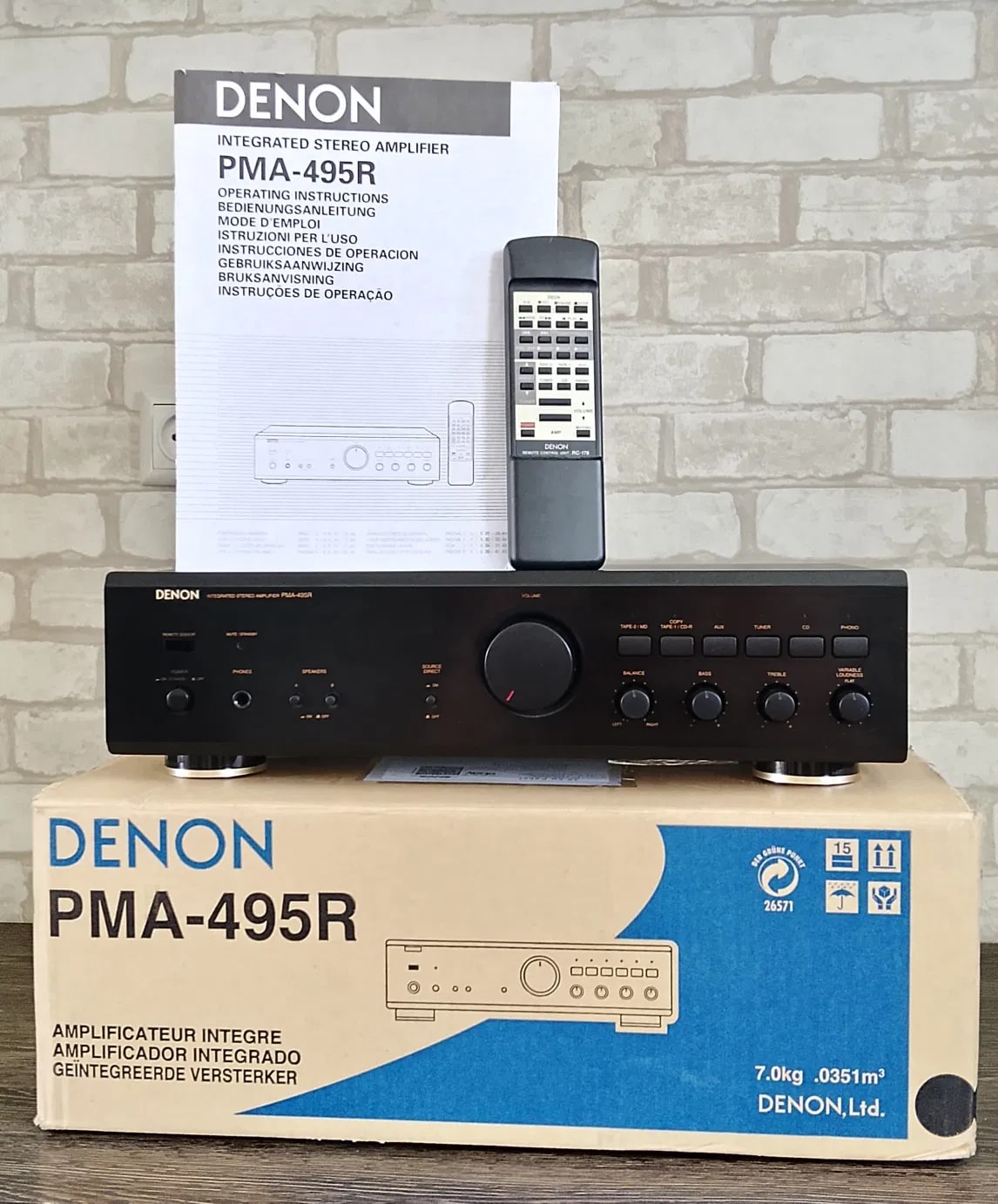 Denon PMA-495R Stereo Amplifier Vintage Box  MINT Warranty
