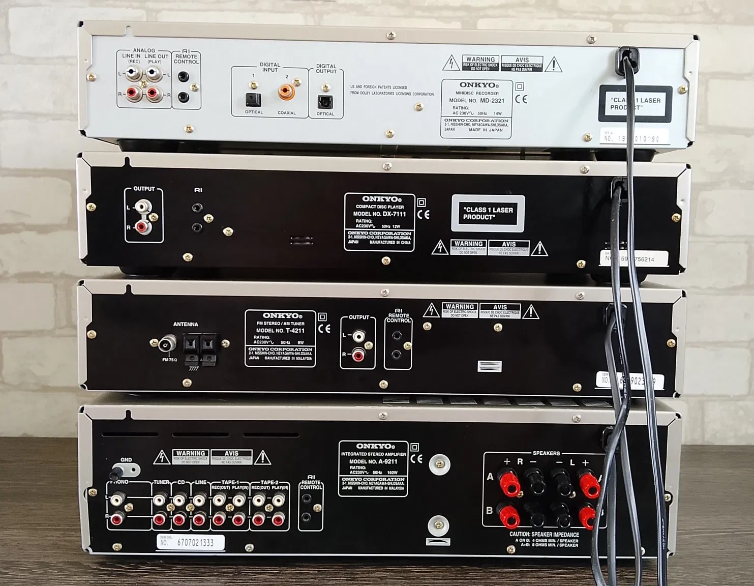 Onkyo A-9211 Rare Vintage MINT Cassette Deck Component Set Serviced Warranty