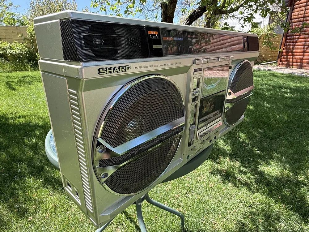 Sharp GF-535 Rare Vintage Boombox Japan Serviced Warranty 220V Cassette Deck