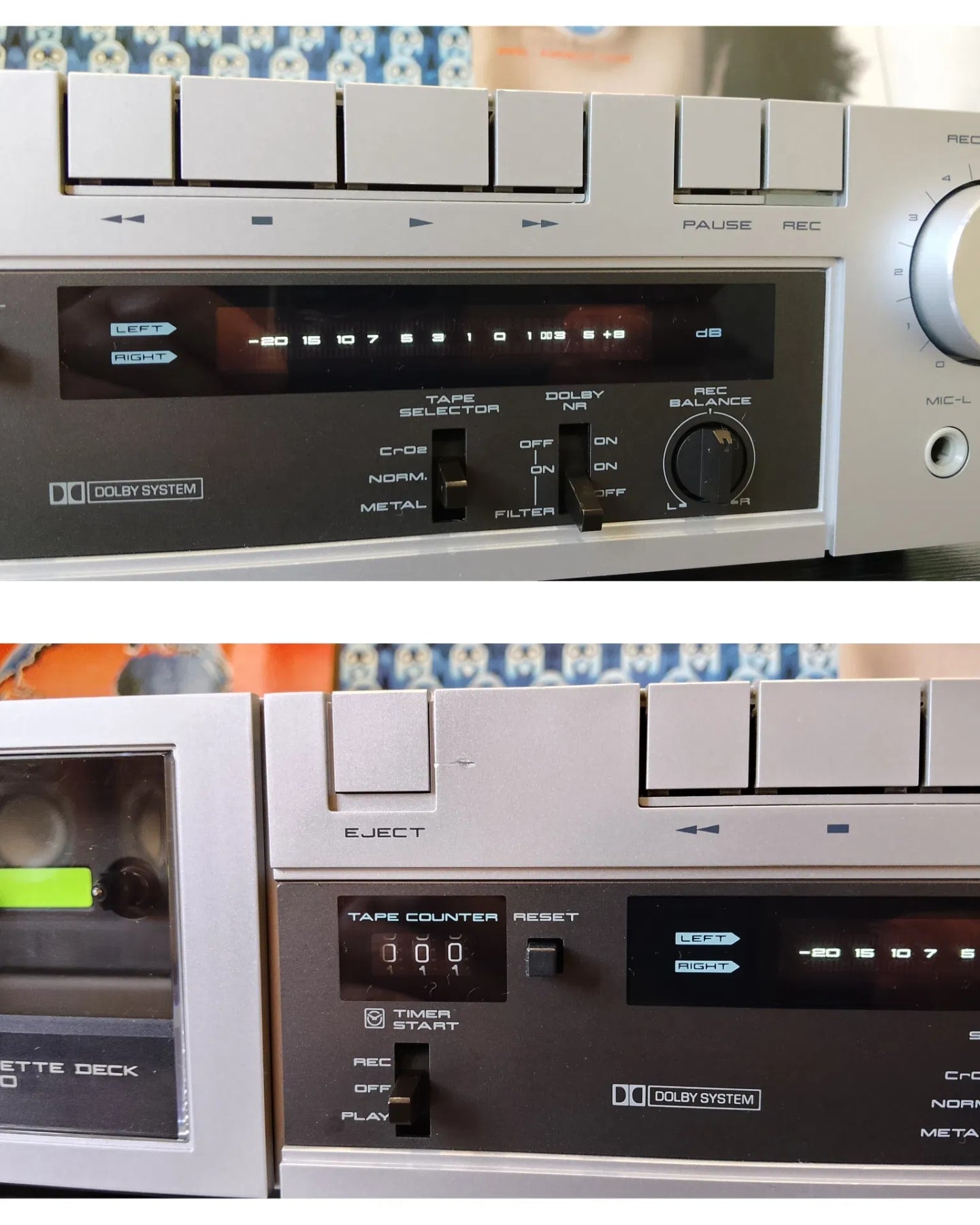 AKAI CS-F110 Rare Vintage Stereo Cassette Deck Serviced Silver Dolby Warranty