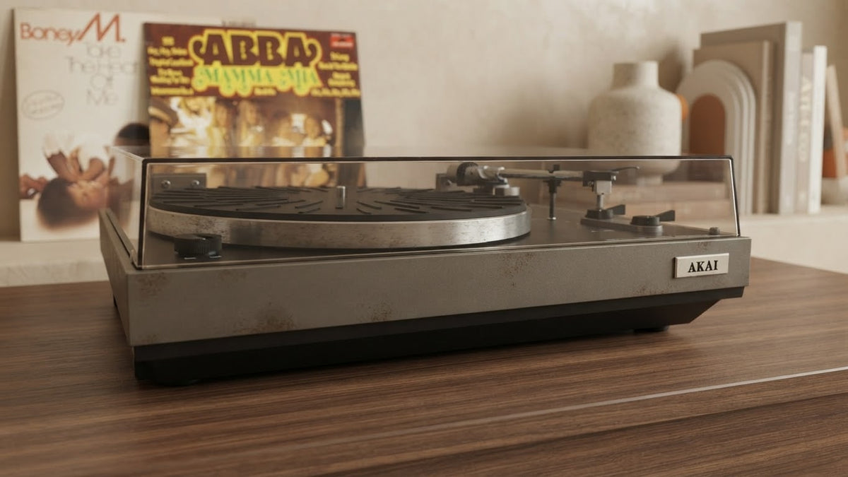 AKAI AP-100C Rare Vintage Turntable Serviced Belt Drive