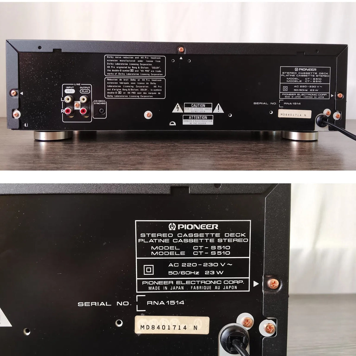 Pioneer CT-S510 Rare Vintage Stereo Cassette Deck Serviced Tested