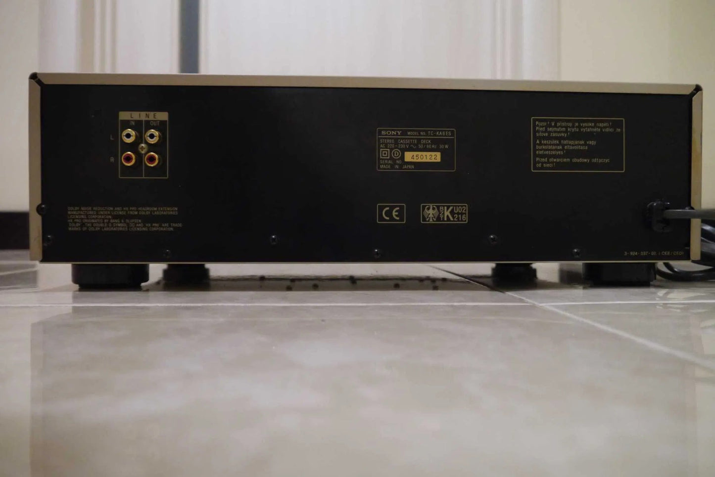 Sony TC-KA6ES Rare Vintage MINT Cassette Deck 220V Serviced  Warranty