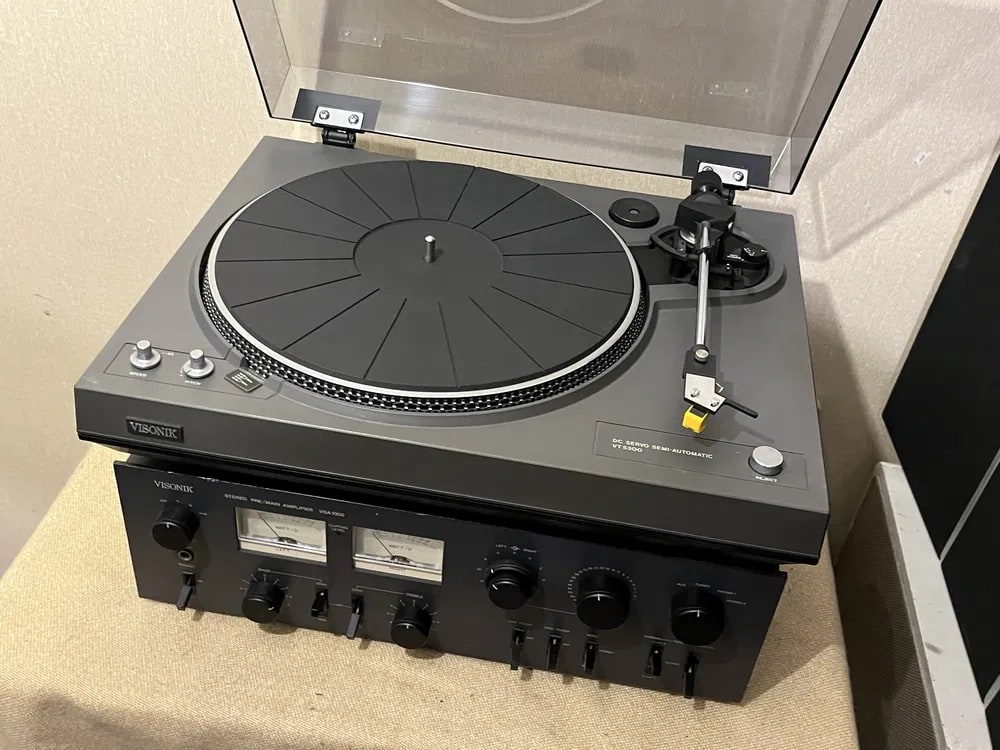 C.E.C. VT-5300 Visonik VSA-1000 Rare Vintage Turntable Amplifier Speakers Set