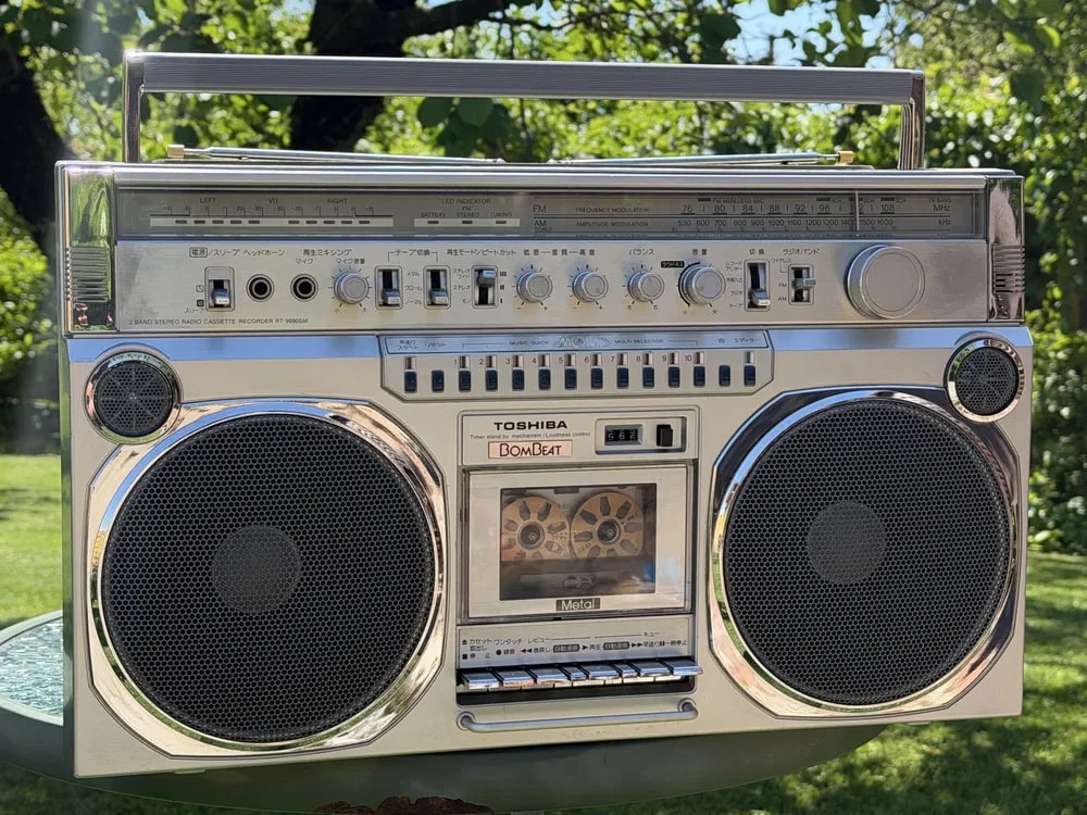 Toshiba RT-9990SM Rare Vintage Cassette Boombox Getto blaster Warranty Serviced