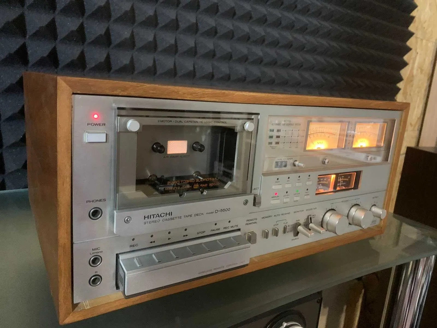 Hitachi D-5500 Rare Vintage Cassette Deck Serviced + Remote + 100 days Warranty