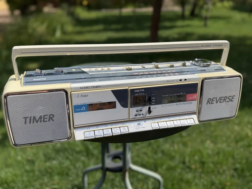 Sanyo U4w61 Rare Vintage MINT Boombox Getto blaster Warranty Tested Japan