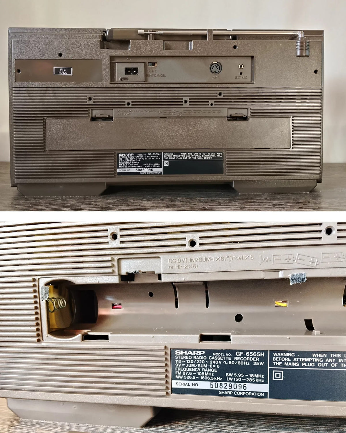 SHARP GF-6565 Rare Vintage Radio Cassette Boombox Serviced Tested