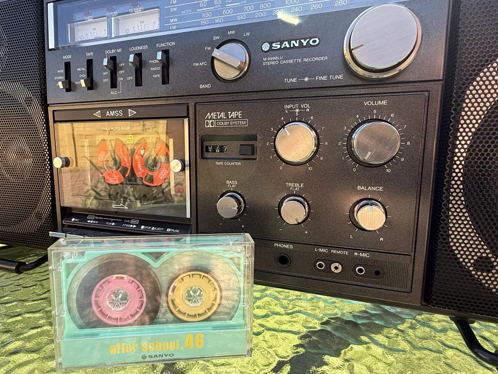 Sanyo M 9998LU Rare Vintage Cassette Boombox Getto blaster Serviced Warranty