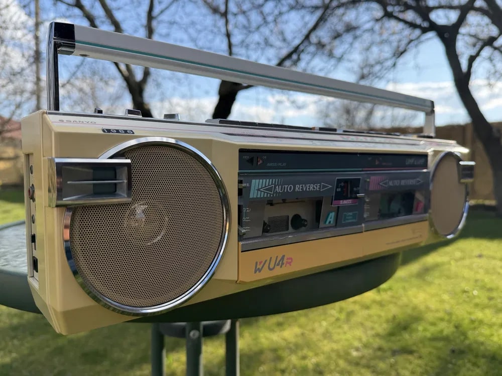 Sanyo MR-WU 4R Rare Vintage Boombox Serviced MINT Double Cassette