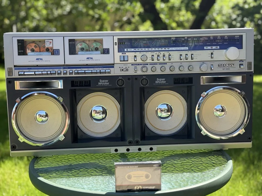 Sharp GF-1000 Rare Vintage Boombox Serviced Warranty Fully Working Cassette