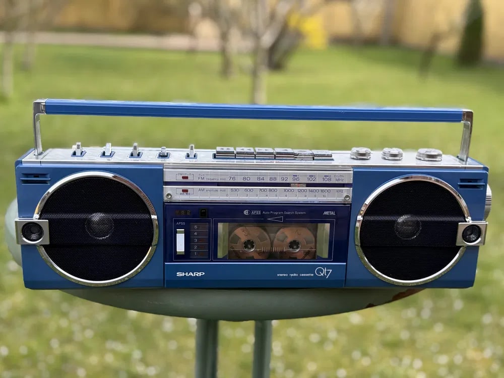 Sharp QT-7B Rare Vintage Cassette Boombox Getto blaster Tested Warranty