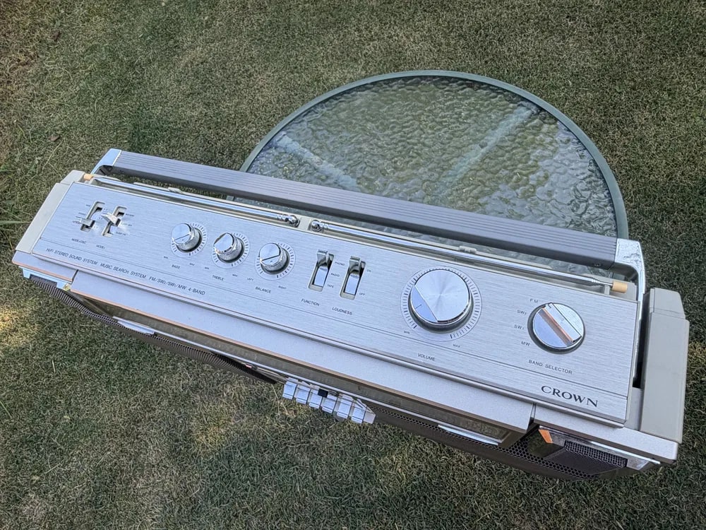 CSC-960F Crown Rare Vintage MINT Stereo Cassette Boombox Working Radio