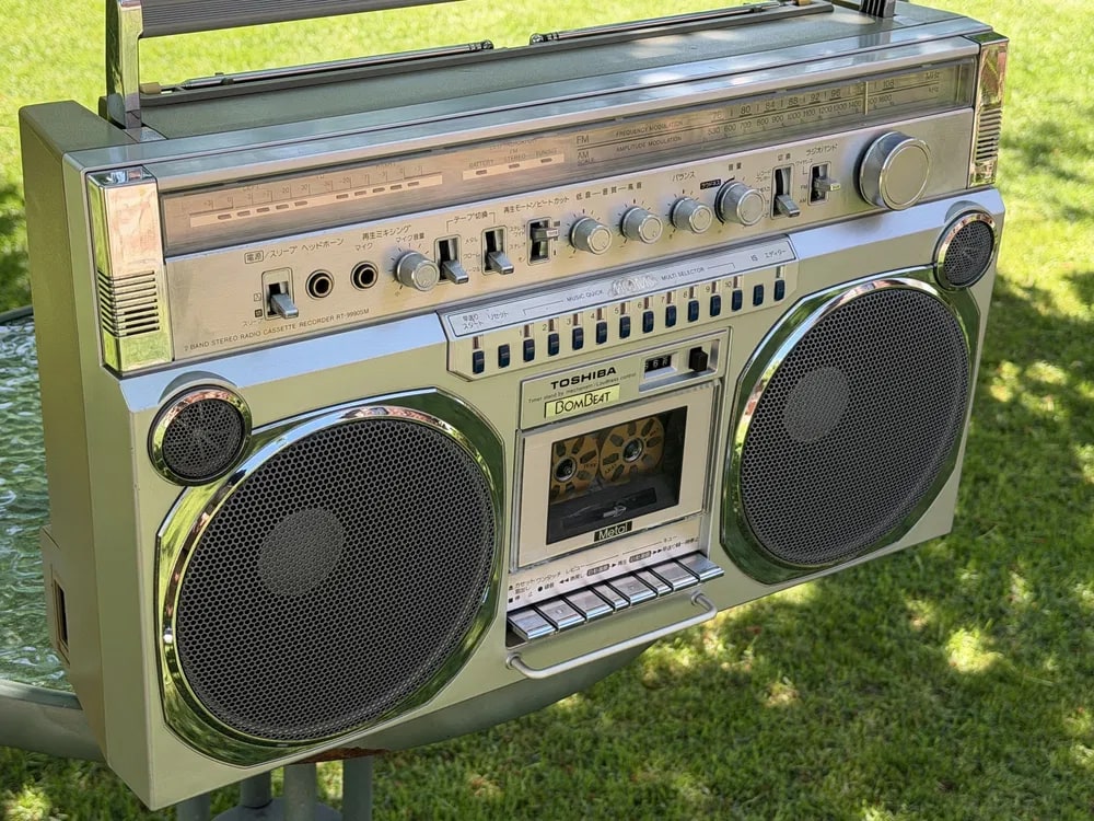 Toshiba RT-9990SM Rare Vintage Cassette Boombox Getto blaster Warranty Serviced