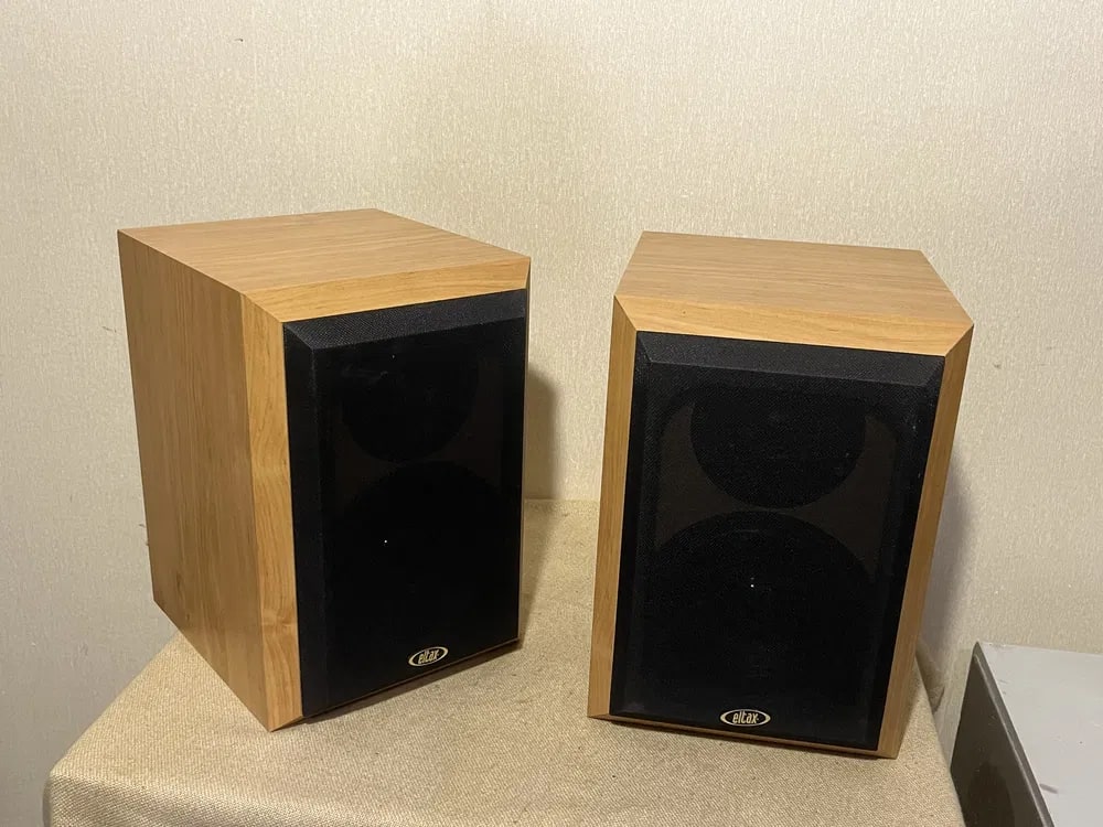 ELTAX SYMPHONY 4 Rare Vintage Bookshelf Speakers Tested Working Danish Warranty