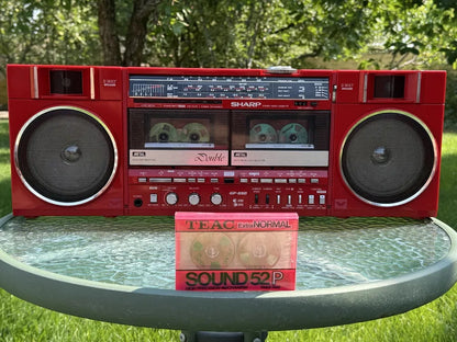 Sharp GF-550ZR Rare Vintage Cassette Boombox Ghettoblaster +Manual
