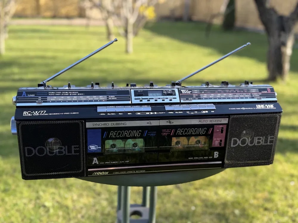 Victor RC-W77 Rare Vintage Boombox Serviced Tested Stereo Hi-Fi Analog Warranty