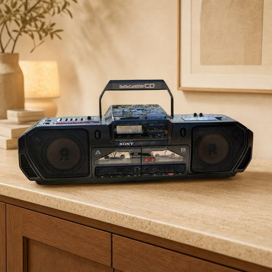 Sony CFS-DW 95 Rare Vintage Mint Boombox Warranty Tested Built-in Subwoofer 100V